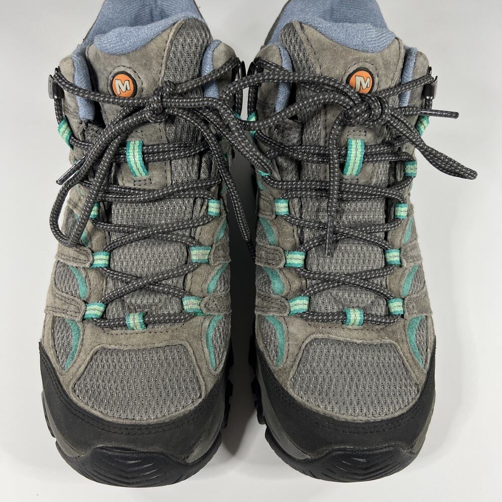 Merrell Moab 3 Mid Waterproof Hiking Boots Brown/Teal Women’s Sz 9 US - Picture 6 of 12